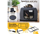 i.Pet Pet Carrier Soft Crate Dog Cat Travel 60x42CM Portable Foldable Car M PET-CARRIER-M-GR