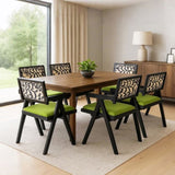 Levede Dining Chair Retro Backrest Chair x6 CH1142-1-BKX6
