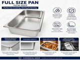 Commercial Stainless Steel GN 1/1 150mm Deep Gastronorm Bain Marie Buffet Steam Table Food Pan with V324-1-1GNPAN-15CM-WLID