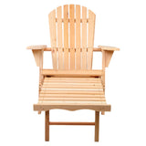 Gardeon Adirondack Outdoor Chairs Wooden Sun Lounge Patio Furniture Garden Natural FF-BEACH-CHOTTO-NTL