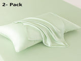 2-pack Green Bamboo Pulp Fibre Pillowcase - 48x74cm Single - Cooling Silky Touch, Moisture Wicking, V888-ELOSUNG56171-7