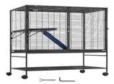 39" Metal Small Animal Cage 2-Tier Rolling Ferret Cage with Tray A Ramp V952-JSXDL362439IF6COGV0