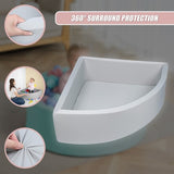 Corner Ball Pit Playpen Enclosure Safe Grey Play Area for Babies and Toddlers, Indoor or Outdoor V63-921201