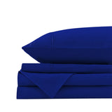Royal Comfort Vintage Washed 100 % Cotton Sheet Set Double - Royal Blue ABM-10002573
