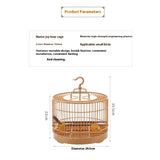 Small Cage Cage Plastic Round Cage with Feeding Bowls and Standing Poles - Hanging V1370-AZ4-05420