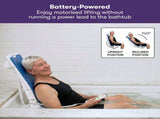 EQUIPMED Motorised Bath Lift Chair, Electric Battery Operated Reclining Seat, Bathing for Elderly & V219-HCHSHWEQ6PBA