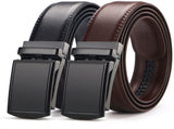2 pieces Men's Belt Leather Belt Adjustable Gift Men Shortenable Gift Man Cow Leather V1188-NK-BOL-1