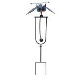 Outdoor Owl Stake Iron Simulated Handmade with Flexible Joints Owl Lawn Decor for Garden V1294-YM0901-3111240134811