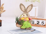 2pcs Easter Bunny Ornament Cute Rustic Rabbit Figurines Foam Decorative Bunny Home Decor 35cm V1294-YM0626-221228TW11