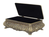 Metal Jewelry Box Rectangular Trinket Storage Box Vintage Jewelry Box for Women Girls Birthday V1366-AZ2-W-18633