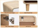 Artiss Shoe Rack Cabinet 25 Pairs Storage Cupboard Pine&White FUR-Y-SHOE120-WHWD-AB