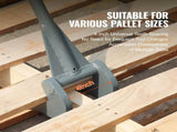 Pallet Buster, 50'' Carbon Steel Handle Wrecking Pry Bar, 2000 lbs Weight Capacity, Heavy Duty Deck V952-QGWW45INCH4IACX9EV0