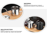 1Pc Plated Silver Stainless Steel Coffee Pot Useful Kettle for Home Supply V1369-AZ3-W-16919