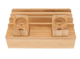 Bamboo Charging Station Multifunction 5 Ports Charging Station Rack for Phones Tablets Watches V1294-YM0626-3117220280112