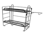 Toilet Storage Shelves Iron Wall Mounted 2 Layers Foldable Grid Home Decoration with Hooks for V1294-YM0716-3112220053012