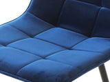 Levede 4x Dining Chairs Kitchen Velvet Blue CH1057-FL-4-BLX2