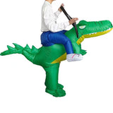 Ride On Crocodile Cartoon Costumes Air Model Inflatable Costume Funny Dress Up Props Halloween Party V1263-JX-7912