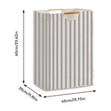 Collapsible Laundry Hamper With Handles, Foldable Freestanding Clothes Basket For Towel Toy Blanket V1369-AZ3-W-15169