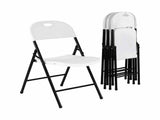Gardeon 4PC Outdoor Dining Chairs PP Folding Chair Patio Garden Furniture White ODF-CHAIR-PPFD-WH-4X