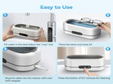 Ultrasonic Jewelry Cleaner, 48KHz Ultrasonic Cleaner Machine for Jewelry, Eyeglasses, Rings, Watch V1192-AZ-W-3887