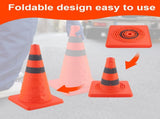 18 inch Traffic Cones, 2PCS Collapsible Orange Cones for Parking, Parking with Reflective Collars, V1259-DP01-A-4427