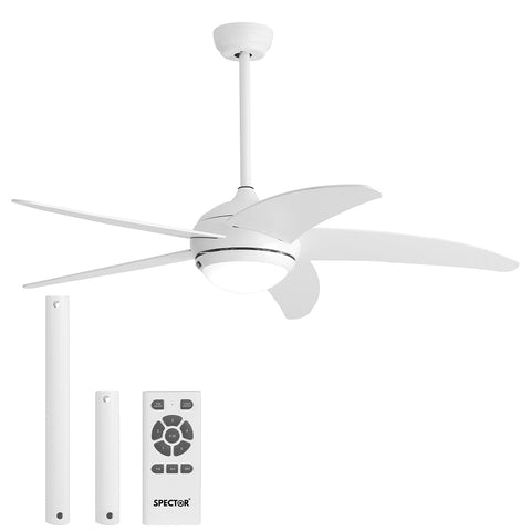 Spector Ceiling Fan 52'' DC Motor Wood White FAN1006-WH