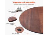 61 cm Wood Lazy Susan Turntable, 360&deg Rotation Round Clear Tabletop Rotating Tray, Acacia Wood V952-CZZP24YCMZHTGZT37V0