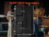Bass Guitar Hard Case, 1220 mm Rectangular Guitar Hard Case, With Lock Latch Keys Handle, PVC V952-JXJTYHJXJHBBVUUYRV0