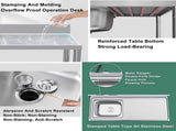 Freestanding Stainless Steel Kitchen Sink 120x50x79cm Commercial Utility Wash Basin V63-952871