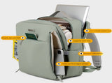 Black Large Capacity Airbag Backpack Multi-Compartment Laptop Backpack Travel Business Bag V888-ELOSUNG51242