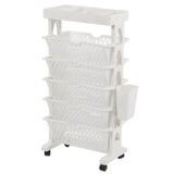 Movable Bookshelf 6 Tier Large Capacity Thickened Multifunctional Rolling Book Rack for Deskside V1294-YM0901-3116230009911