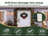 Jingle Jollys Christmas Garland Hook Hanger Wreath Fits 85-125CM Door No Drill XM-F-HOOK-GAR-110-BK