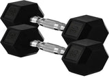20lb to 45lb Rubber Coated Hex Dumbbells Pair of 20LB / 9kg V1409-SKU-26515
