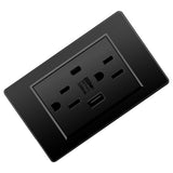 8pcs Wall Outlets Receptacles Electrical Outlet Concealed 118 Type USB C 2.1A Wall Outlet 15A V1294-YM0901-3113240235511
