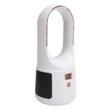 USB Desk Fan 6 Speeds Wind Quiet Portable Bladeless Cooling Fan with Power Display for Home Bedroom V1294-YM0901-3113240072311