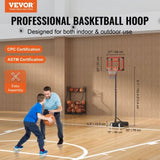 VEVOR Basketball Hoop, 5-7 ft Adjustable Height Portable Backboard System, 28 inch Basketball Hoop & V952-LQK28CKWDJ00OP5HTV0
