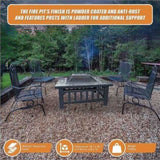 18" Square Metal Fire Pit Outdoor Heater V63-801967