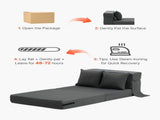 Folding Sofa Bed, 3-in-1 Foldable Couch Bed with 2 Pillows and Washable Cover, 25D High Density V952-ZDSFDDZSFSINLMIP6V0