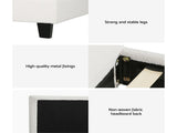 Artiss BedStory Single Bed Frame Mattress Bundle Platform Headboard Medium Firm Hybrid White BFRAME-SET-NEO-XF-34-S