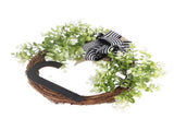 Creative Front Door Wreath with Bow 26 Letter Garden Outdoor Decorative Wreath V1294-YM0512-230329HR68-10