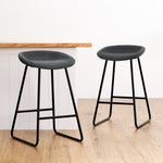 Artiss 4x Bar Stools Kitchen Dining Chairs Counter Stool PU Leather Metal BA-TW-8320-BKX4