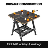 BAUMR-AG Portable Multifunction Workbench, 2-in-1 Worktable and Sawhorse, Height Adjustable, V219-TOLWKBBM85MA