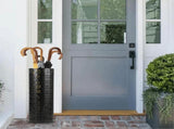 Metal Umbrella Stand, Circular Freestanding Entryway White V1370-AZ4-11682