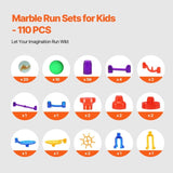 VEVOR Marble Run Set 110 PCS Building STEM Toy Educational Blocks Gift for Kids V952-DZYXTZBTMCSSBLG1UV0