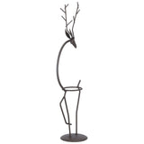 Deer Shape Wrought Iron Plant Stand Transparent Glass Hydroponic Plant Vase for Living RoomType A V1294-YM0710-3111210273511