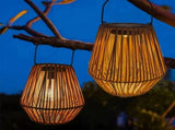 Rattan Hanging Lantern Outdorattan hanging lantern, outdoor lantern, bohemian outdoor decor, natural V1102-124-14697