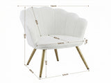Artiss Armchair Teddy Fleece White Callista UPHO-H-5002-TED-WH