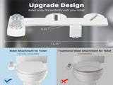 Bidet Attachment for Toilet with 2 PCS Universal Toilet Seat Bolts Kit V1258-DP02-C-835