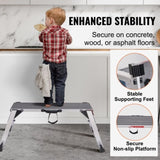VEVOR Folding Work Platform, 660 lbs Load Capacity, Aluminum Drywall Stool Ladder, Heavy Duty Work V952-ZDPTGDBKD100CB92PV0