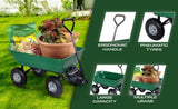 Garden Dump Cart with Heavy Duty Steel Frame,10 Inch Pneumatic Tires Maximum Load Capacity of 250 kg V284-TC2145